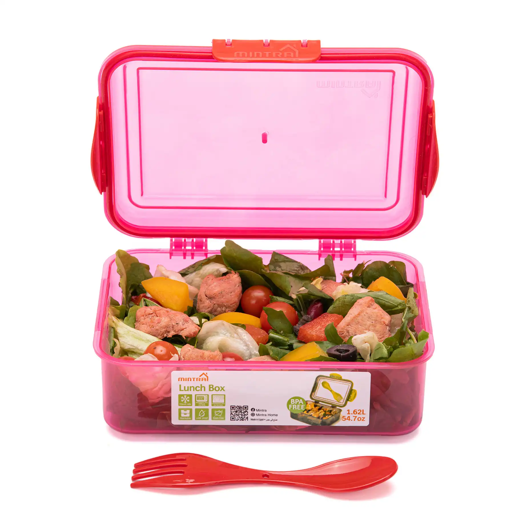 1.6 L Lunch Box with Lock (with Fork & Spoon) - Image 4