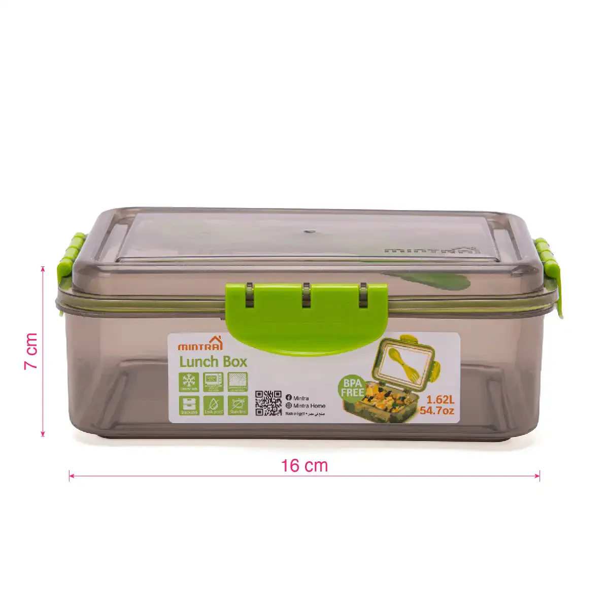 1.7 L Lunch Box with Lock (with Fork & Spoon) - Image 7