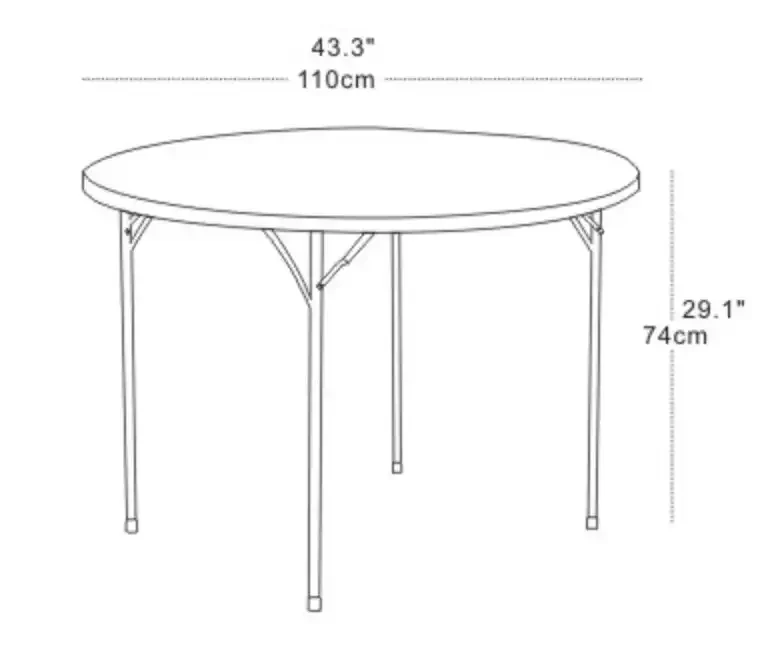 C 110 White - Round Table 110 cm - Image 4