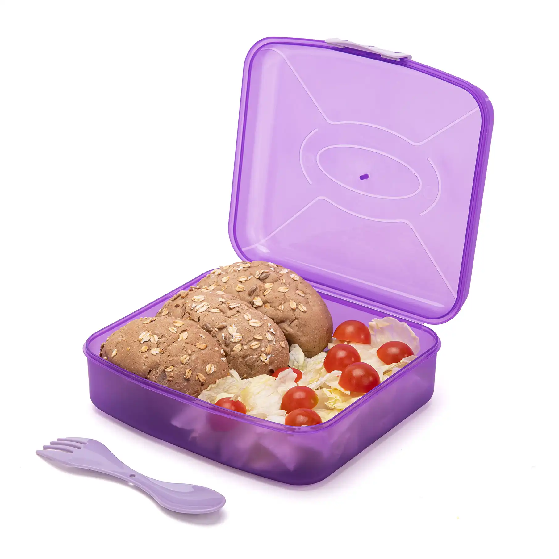 Frosted Lunch Box 2L (with Fork & Spoon) - Image 10