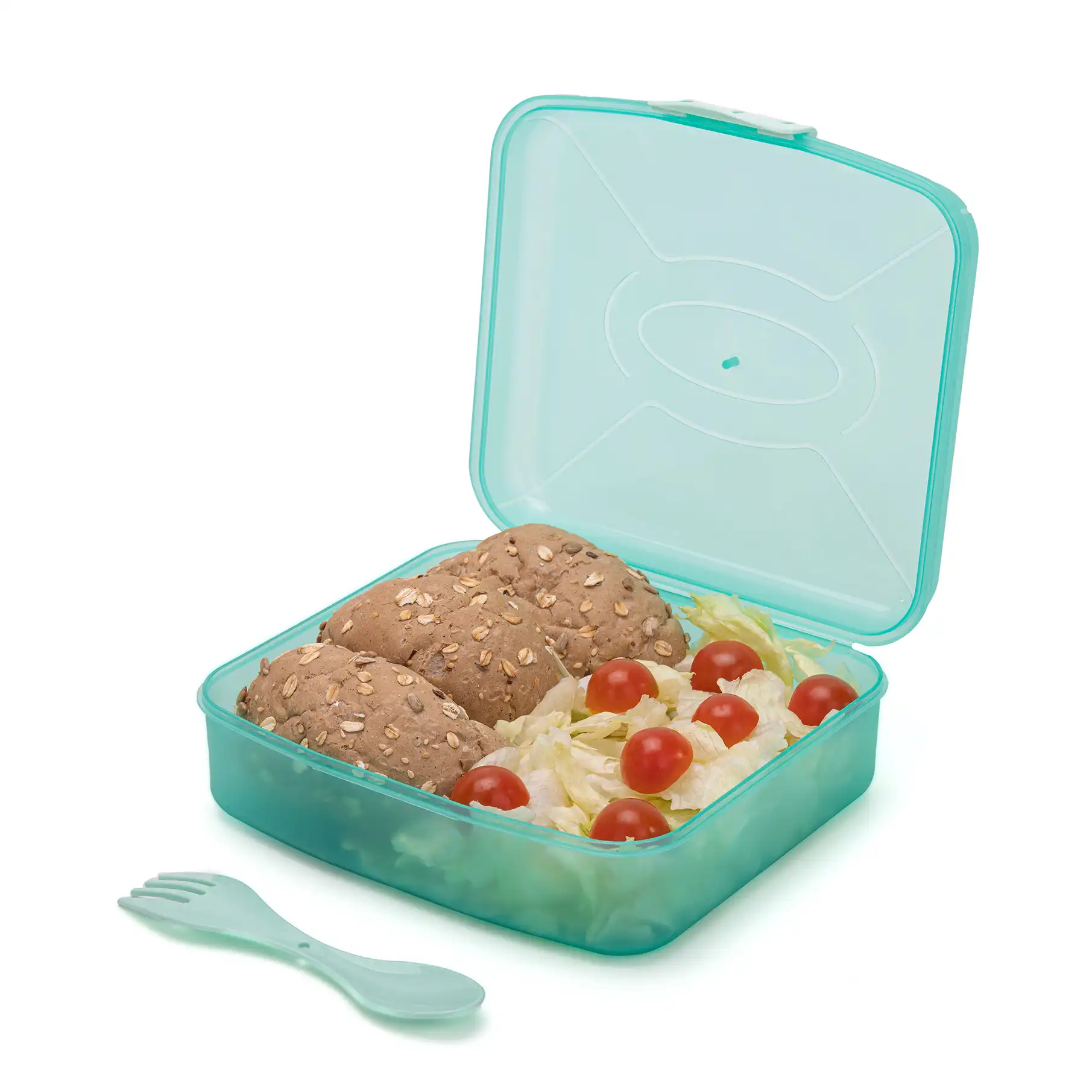 Frosted Lunch Box 2L (with Fork & Spoon) - Image 12