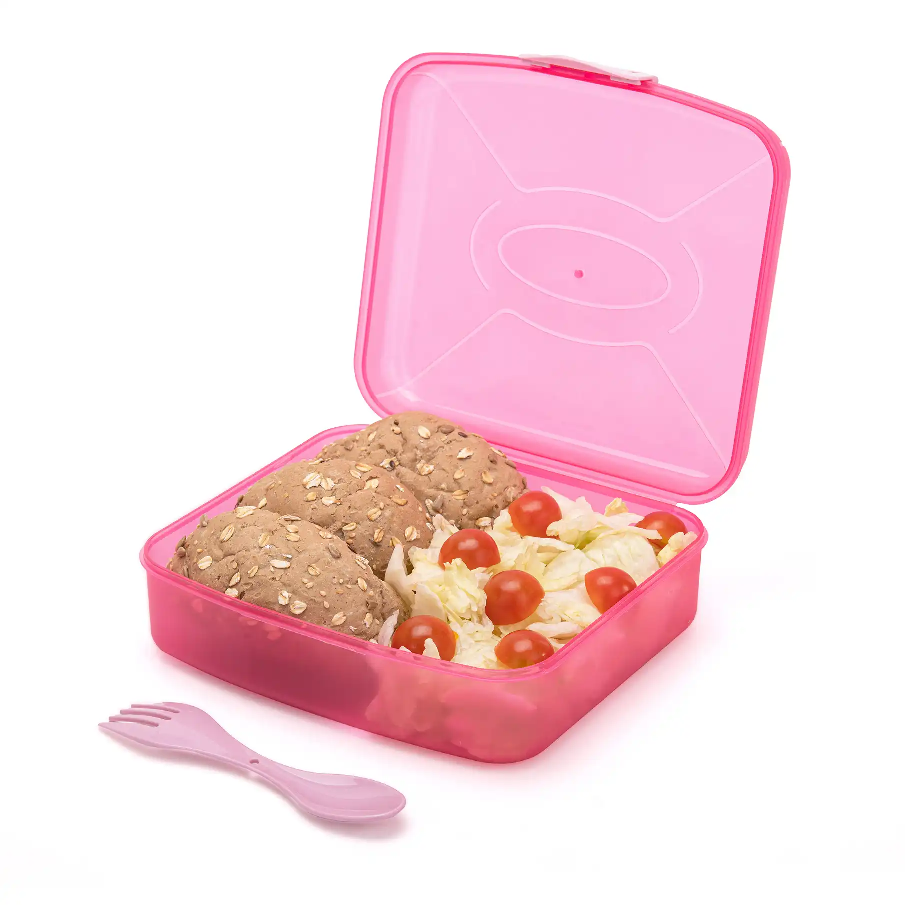 Frosted Lunch Box 2L (with Fork & Spoon) - Image 13