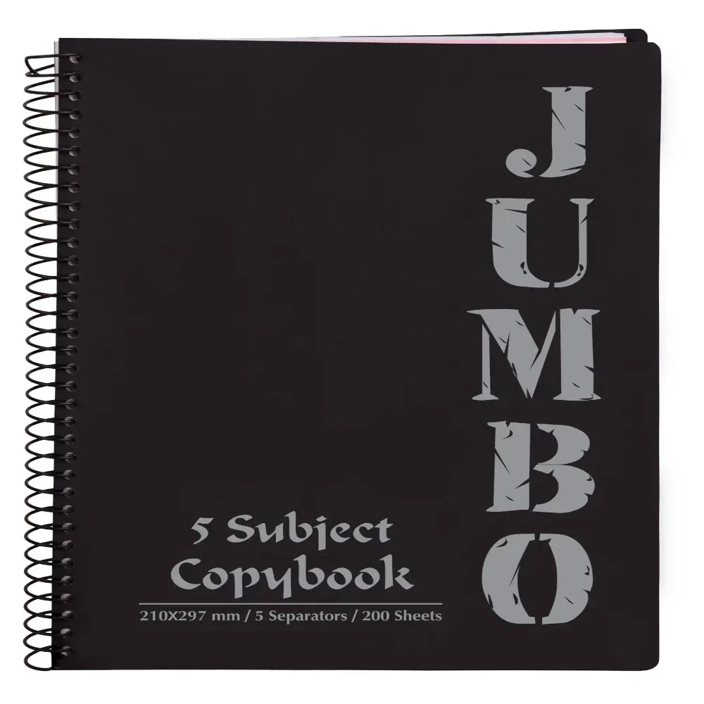 A4 Jumbo Notebook Black