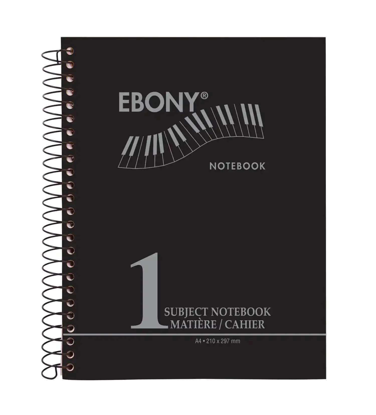 One Subject A4 Notebook Black (96, 144, 192 Sheets) - Image 5