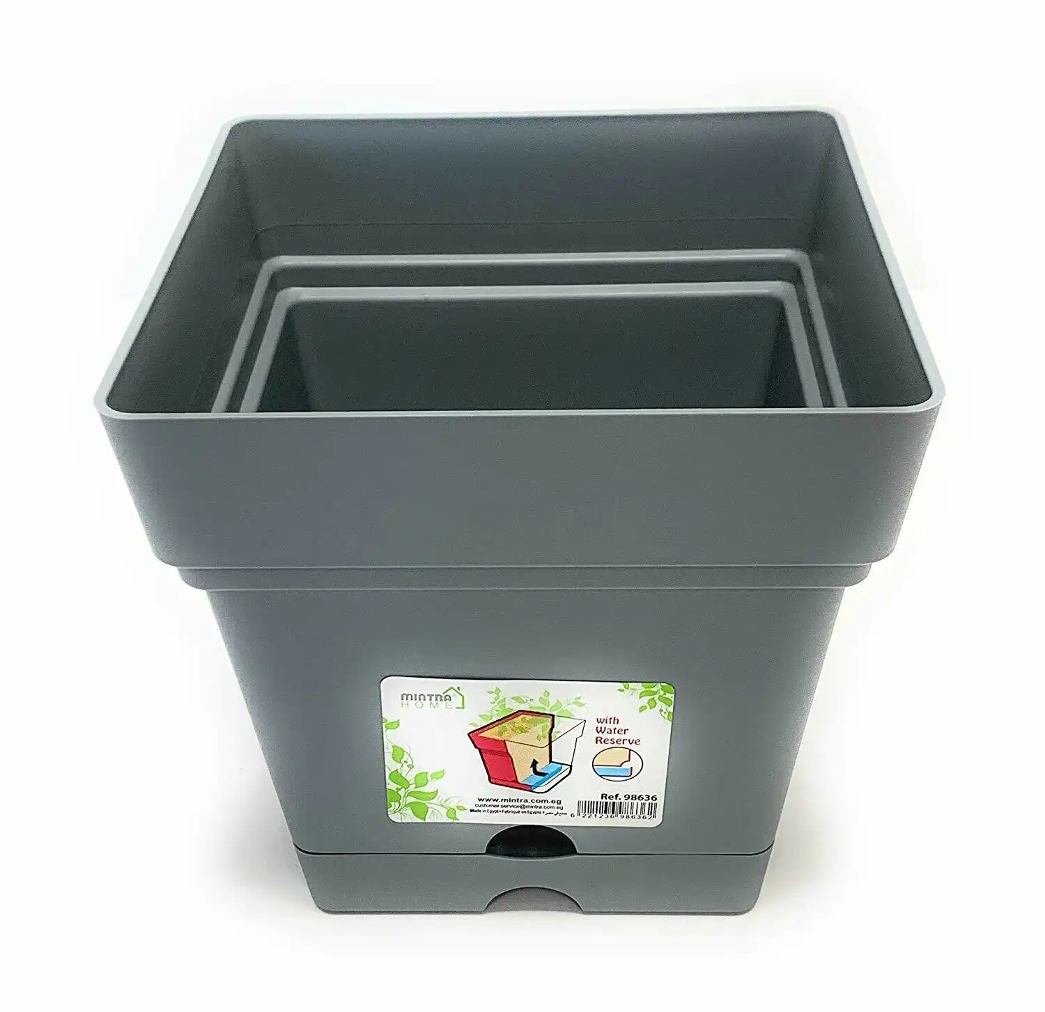 Square pot 18 cm - Image 9