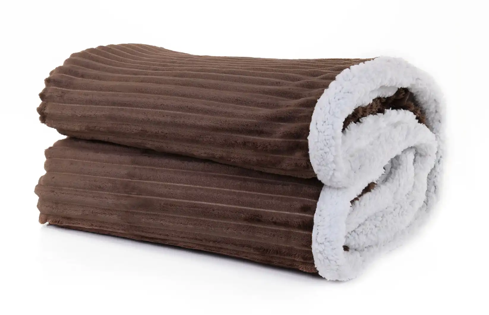 Striped Double Side Fleece/Sherpa Blanket (180 x 220) - Image 18