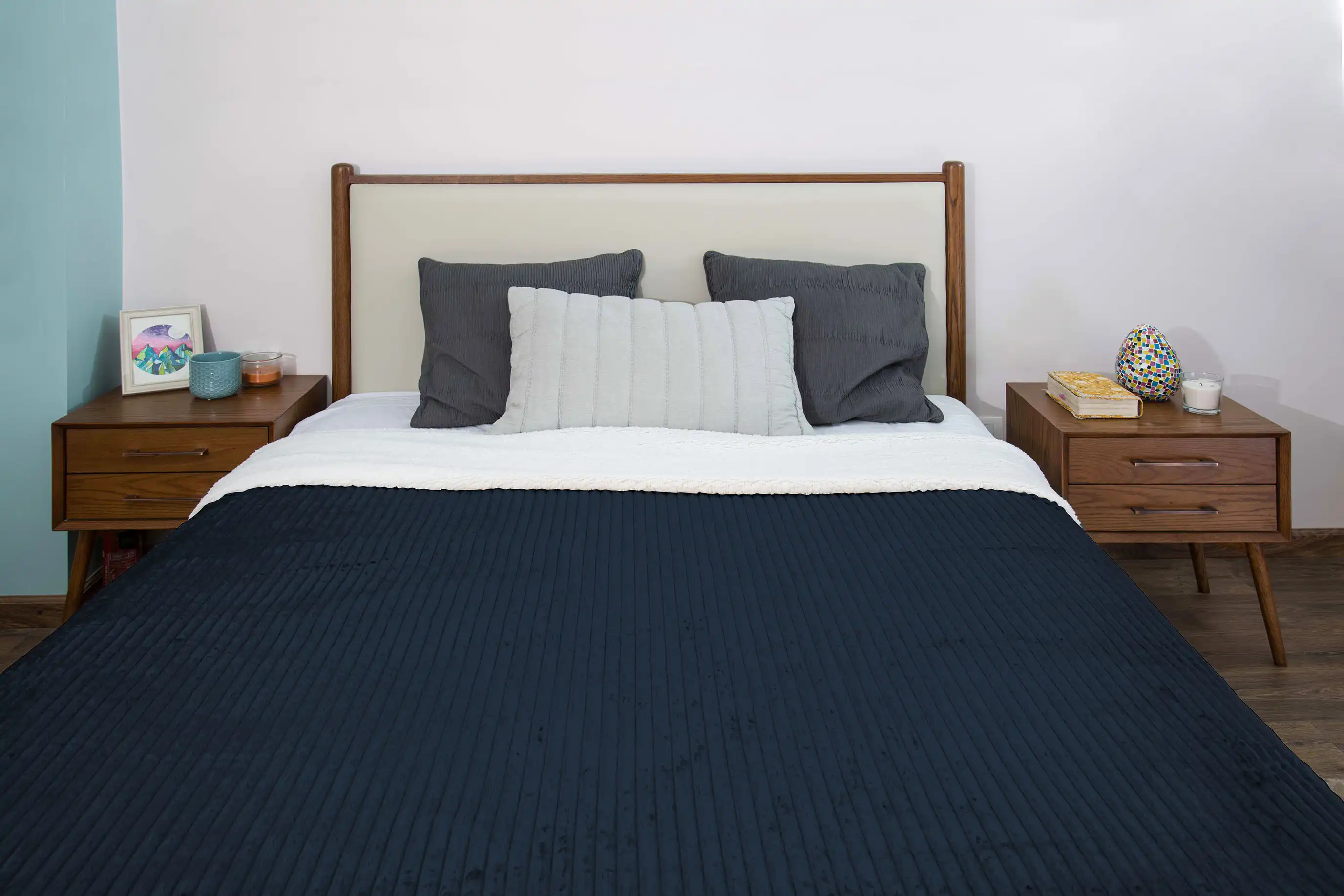 Striped Double Side Fleece/Sherpa Blanket (180 x 220) - Image 31