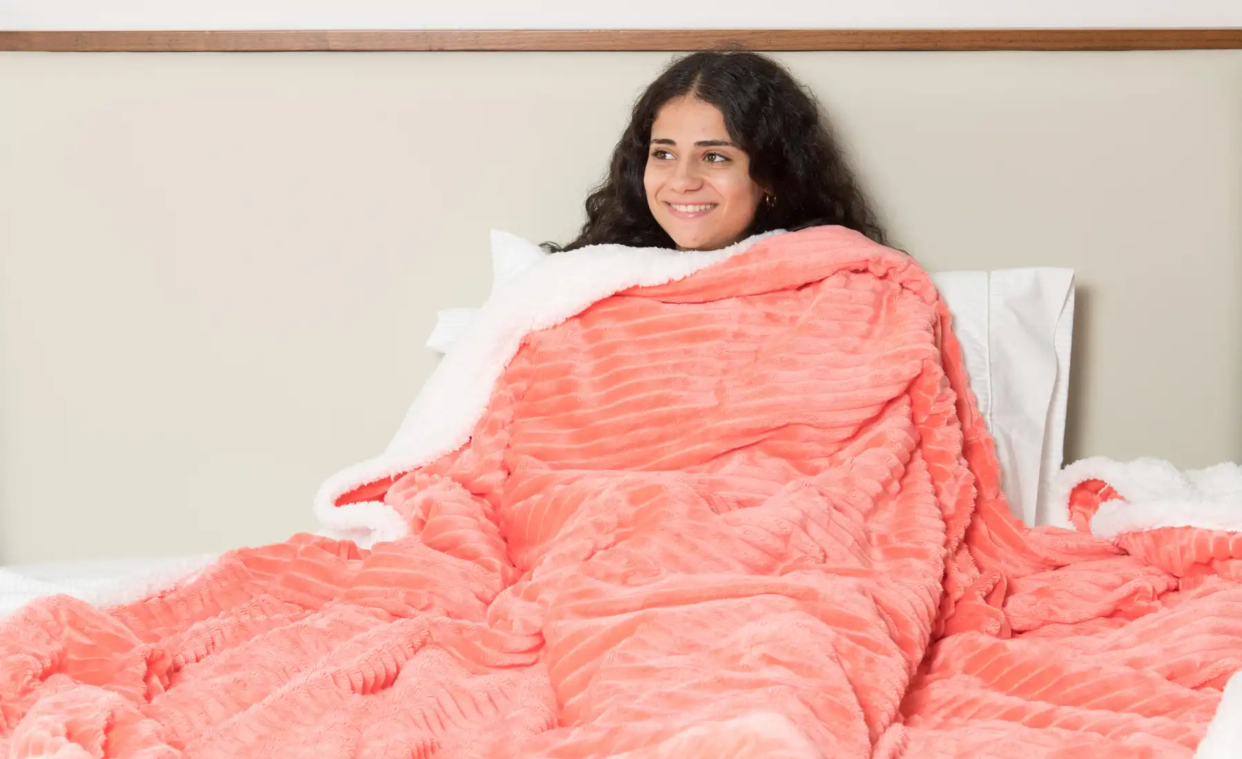 Striped Double Side Fleece/Sherpa Blanket (180 x 220) - Image 40