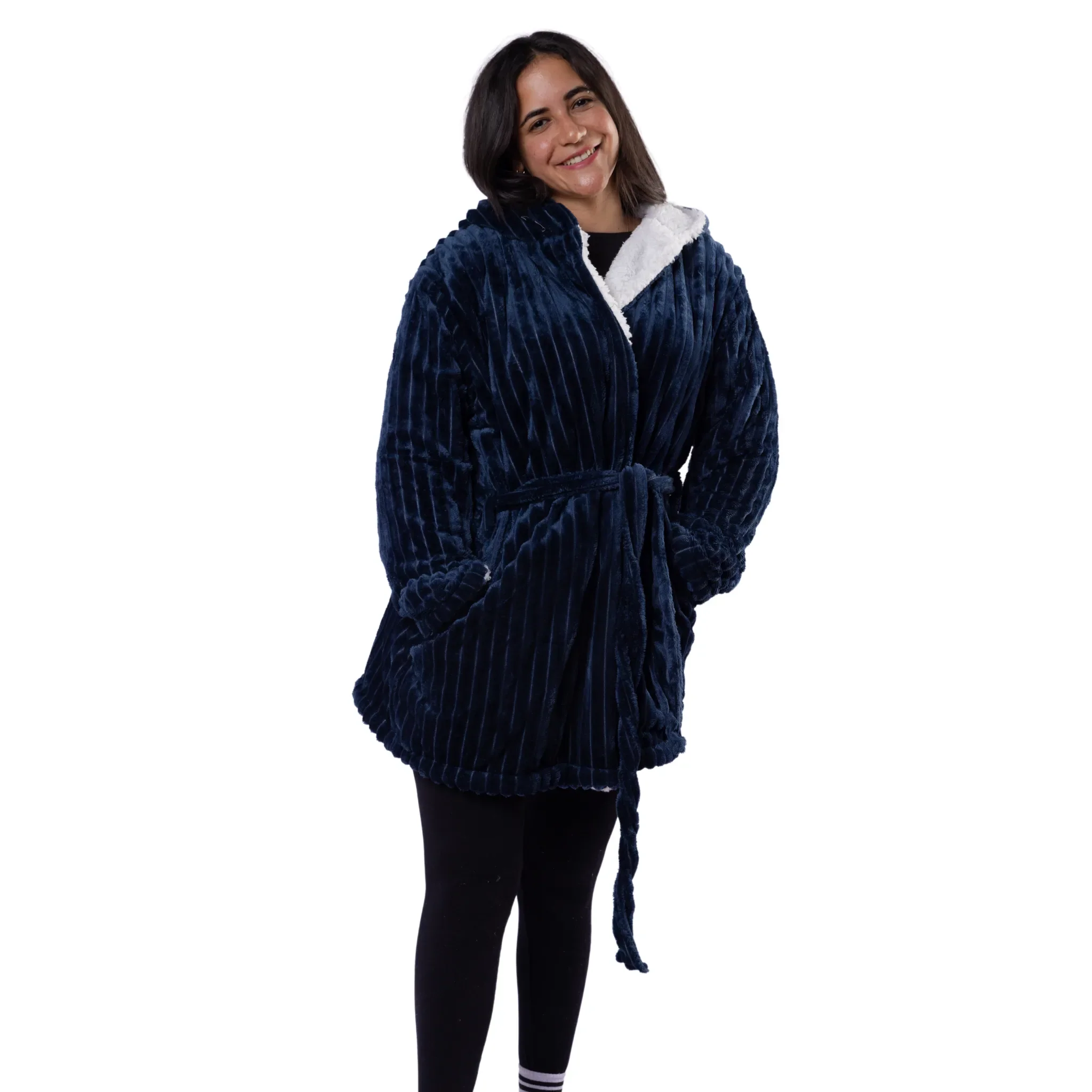 Striped Sherpa Robe - Image 4