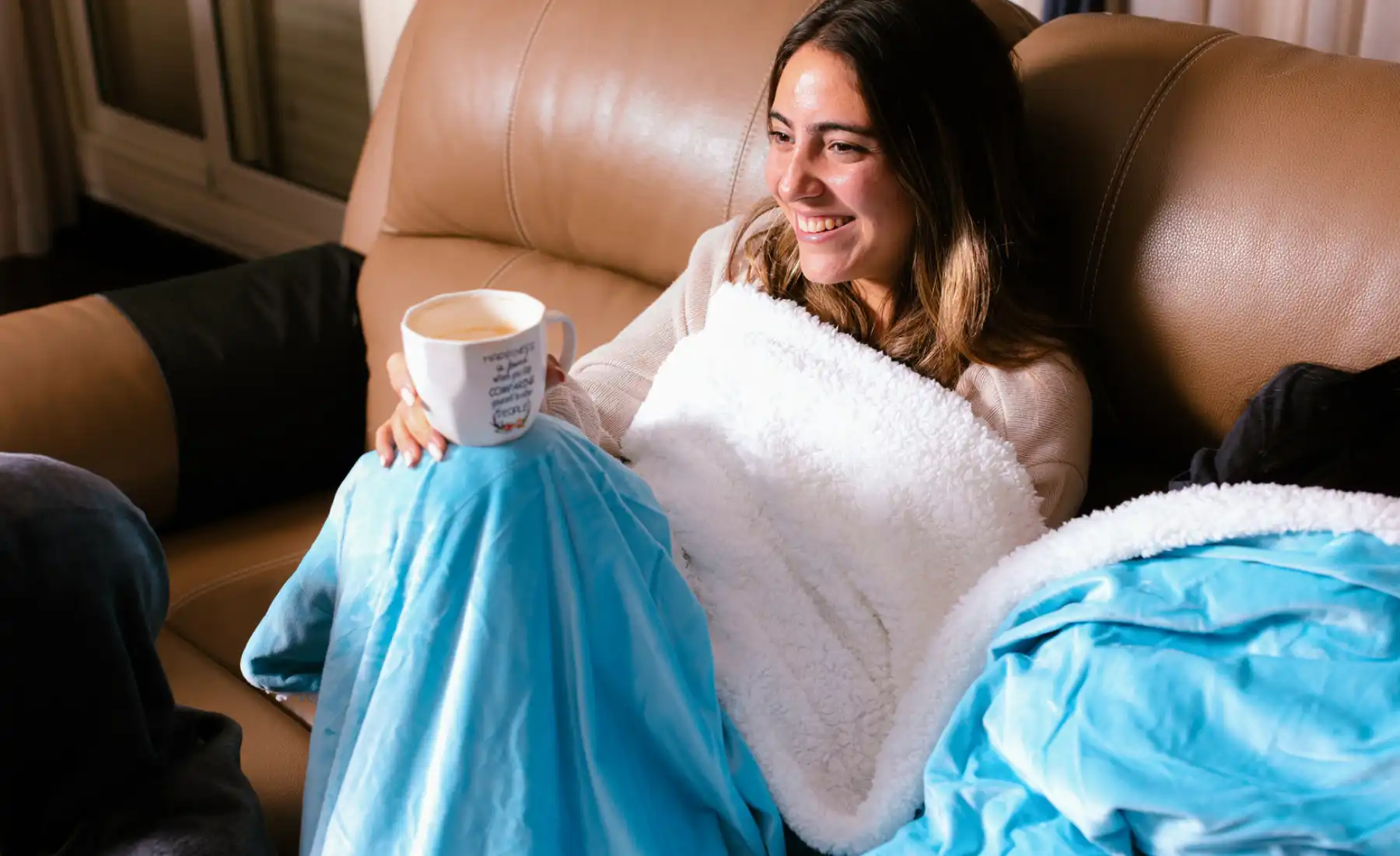 Super Soft Double Side Sherpa/Fleece Blanket (220 x 240 cm) - Image 30